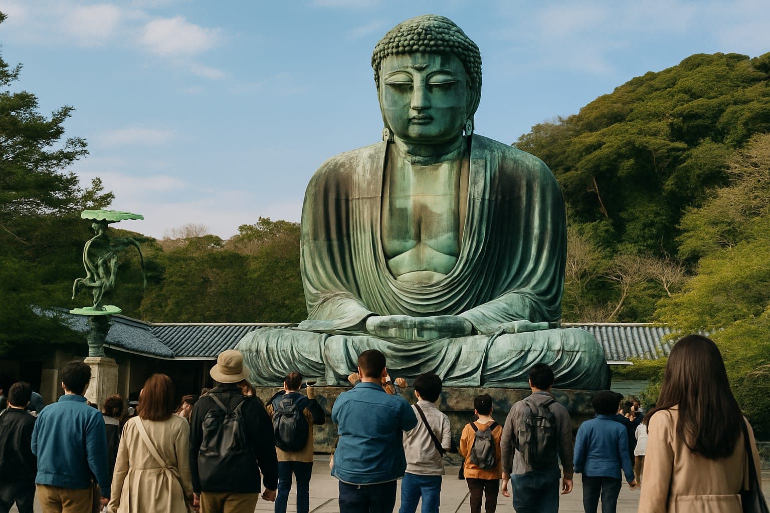 Great Buddha of Kamakura surrounded by tourists, 2026
